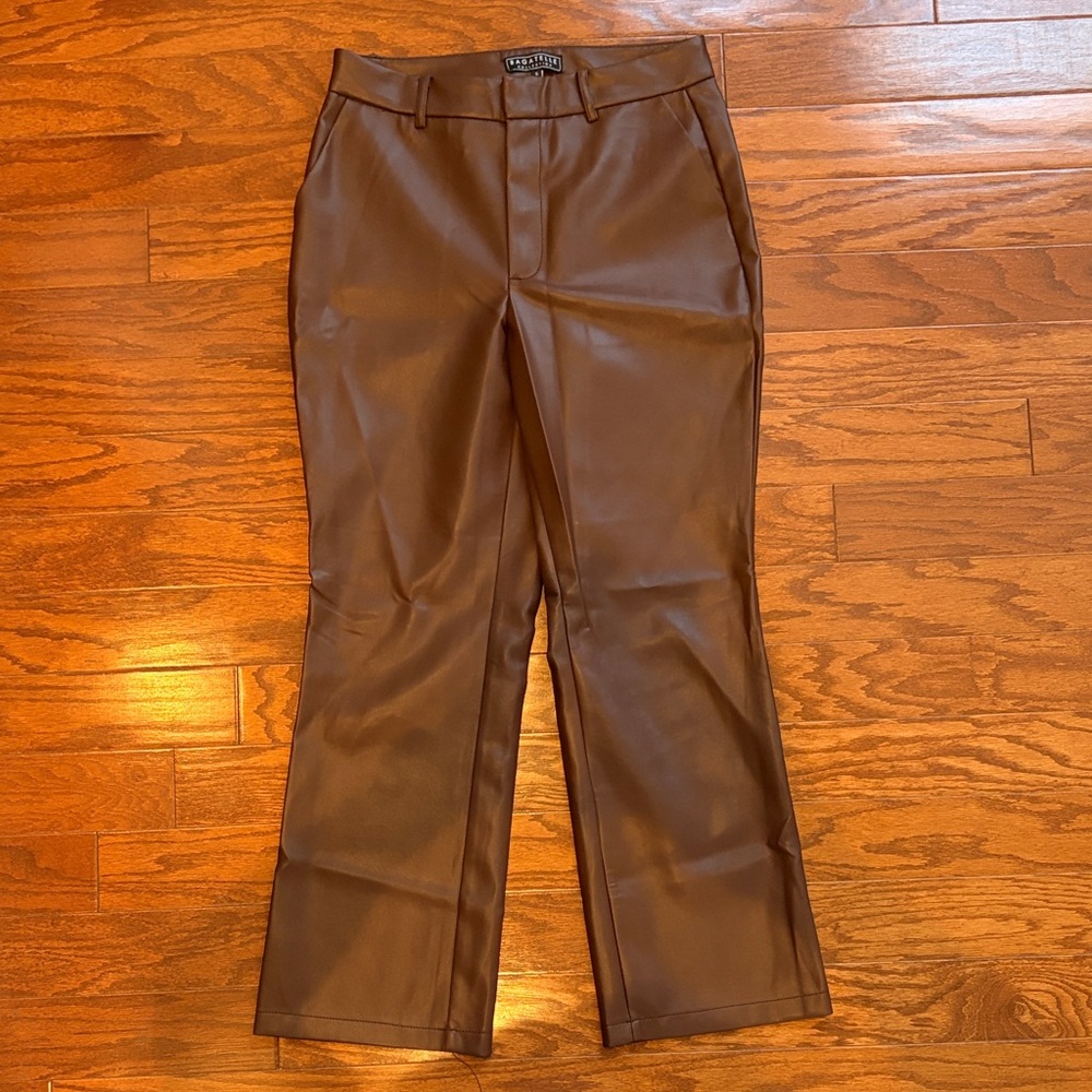 Bagatelle Collection Brown Leather Pants